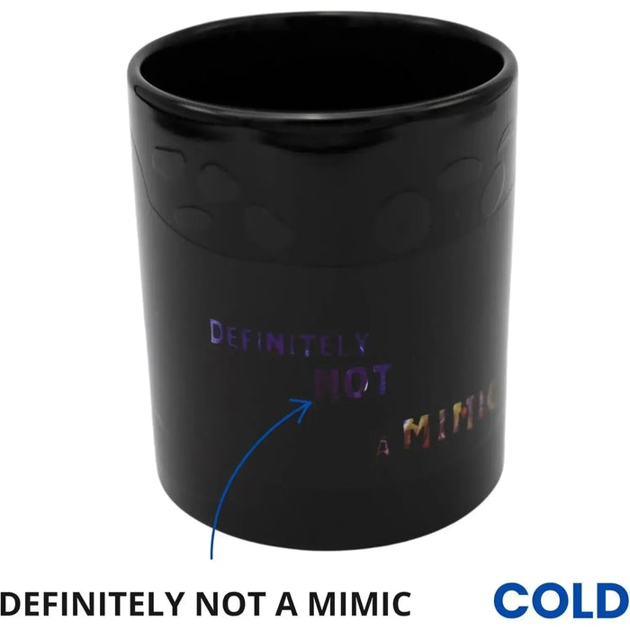 "Definetly Not A Mimic" Magic Heat-Change Mug for Tabletop Gamers, Dungeon Masters & Nerds (Ceramic, 11 oz.) - Adventurer's Forge