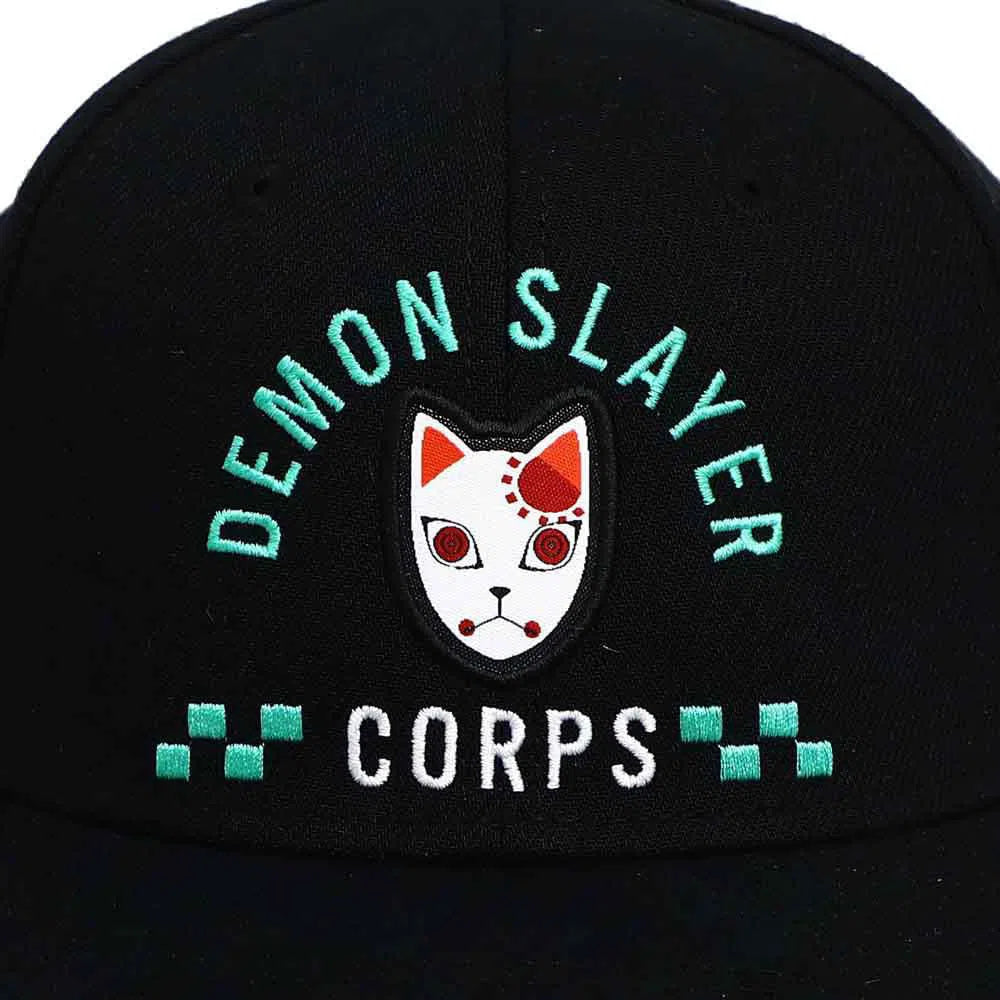 Demon Slayer Corps Snapback Hat (Black, Elite Flex, Pre-Curved Bill) - Bioworld