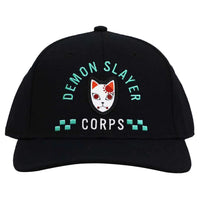 Demon Slayer Corps Snapback Hat (Black, Elite Flex, Pre-Curved Bill) - Bioworld- Image 1