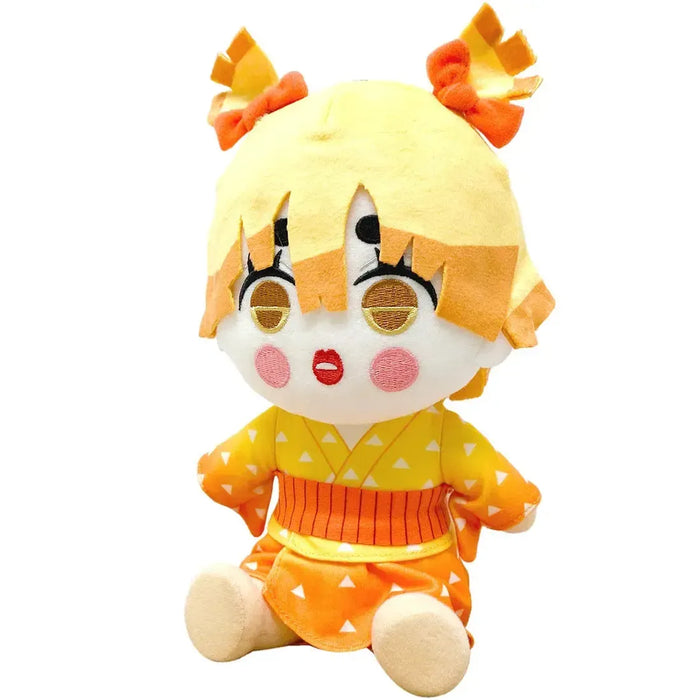 Demon Slayer [Entertainment District Arc] - Sitting Zenitsu Agatsuma With Makeup Plush (7") - Great Eastern Entertainment