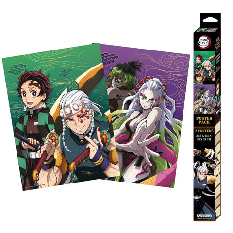 Demon Slayer [Entertainment District Arc] - Tanjiro, Uzui, Daki & Gyutaro Boxed Poster Set (20.5