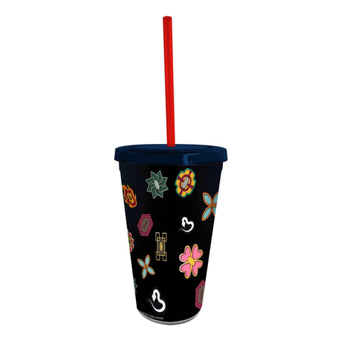 Demon Slayer - Hashira Symbols Tumbler with Straw (Plastic, 16 oz.) - ABYstyle