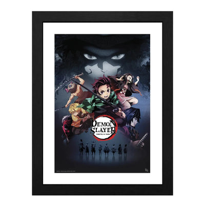 Demon Slayer - Heroes & Hashira vs. Muzan & Demons Framed Poster (13.5