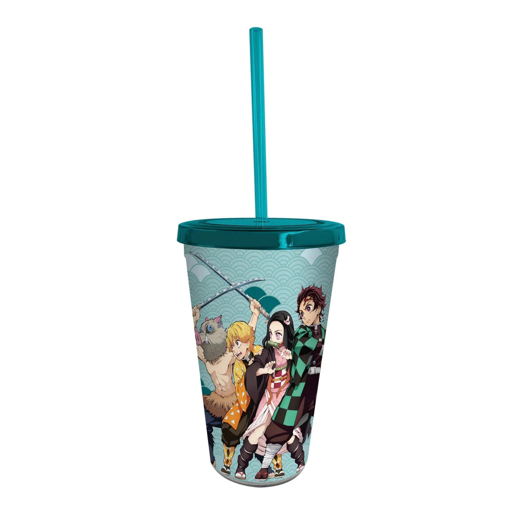 Demon Slayer - Main Character Group Tumbler with Straw (Plastic, 16 oz.) - ABYstyle