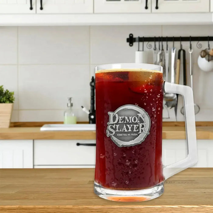 Demon Slayer - Metal Logo Tankard Drinking Glass (16.9 oz.) - ABYstyle