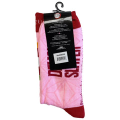 Demon Slayer - Nezuko Pattern Crew Socks (Pink) - Culturefly