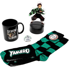 Demon Slayer - Tanjiro Kamado Collector's Gift Box Set - Culturefly - LED Light, Mug, Crew Socks, Pin Badge