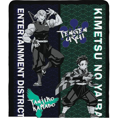Demon Slayer - Tanjiro Kamado & Tengen Uzui Plush Throw Blanket (47