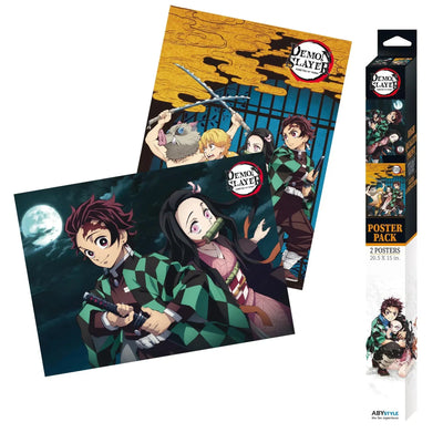 Demon Slayer - Tanjiro, Nezuko, Inosuke & Zenitsu Group Boxed Poster Set (20.5