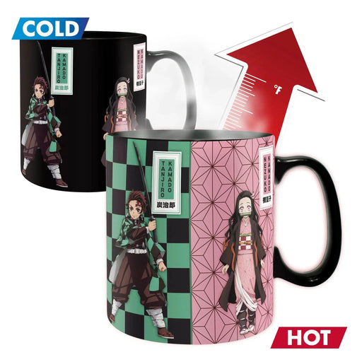 Demon Slayer - Tanjiro, Nezuko, Inosuke & Zenitsu Magic Heat-Change Mug (Ceramic, 16 oz.) - ABYstyle