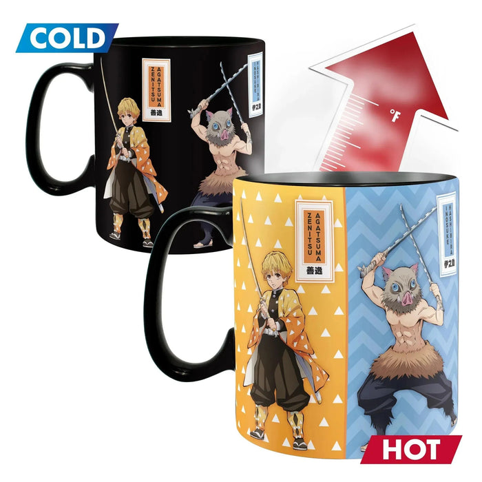 Demon Slayer - Tanjiro, Nezuko, Inosuke & Zenitsu Magic Heat-Change Mug (Ceramic, 16 oz.) - ABYstyle