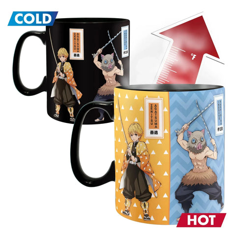 Demon Slayer - Tanjiro, Nezuko, Inosuke & Zenitsu Magic Heat-Change Mug (Ceramic, 16 oz.) - ABYstyle