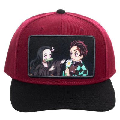 Demon Slayer - Tanjiro & Nezuko Patch Snapback Hat (Sublimated, Pre-Curved Bill) - Bioworld