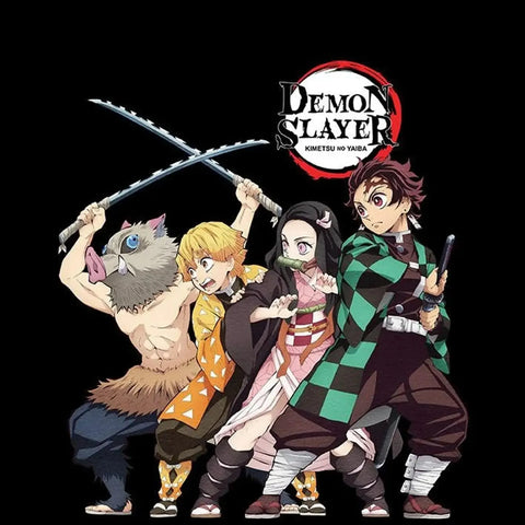 Demon Slayer - Tanjiro, Nezuko, Zenitsu & Inosuke Group Unisex T-Shirt - ABYstyle - Image 2