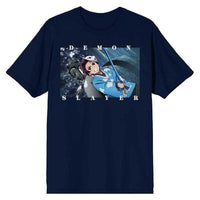 Demon Slayer - Tanjiro T-Shirt (Blue, Unisex) - Bioworld- Image 1