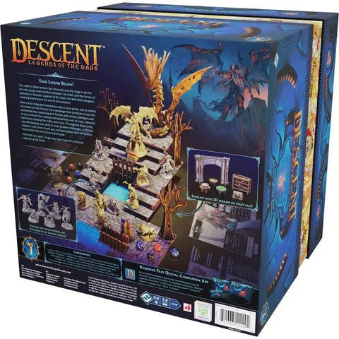 Descent: Legends of the Dark - Dungeon-Crawl Fantasy Board Game for Family, and Adults (1-4 Players, Ages 14+) - Fantasy Flight Games