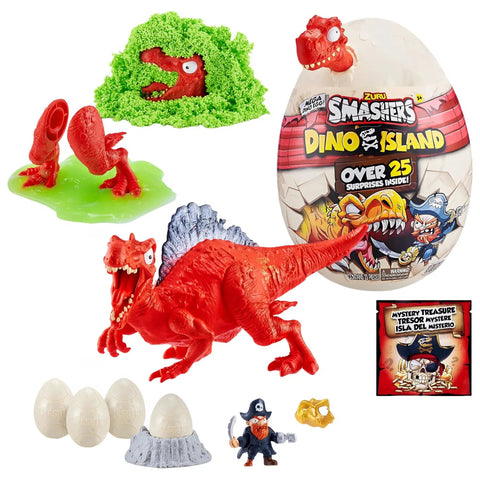 Dino Island - Mega Dino Egg Mystery Dinosaur Toy Figure Blind Bag (Dinosaur Color Will Vary) - Zuru Smashers