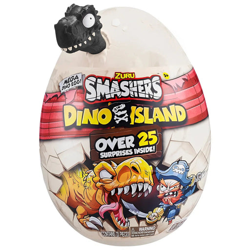 Dino Island - Mega Dino Egg Mystery Dinosaur Toy Figure Blind Bag (Dinosaur Color Will Vary) - Zuru Smashers
