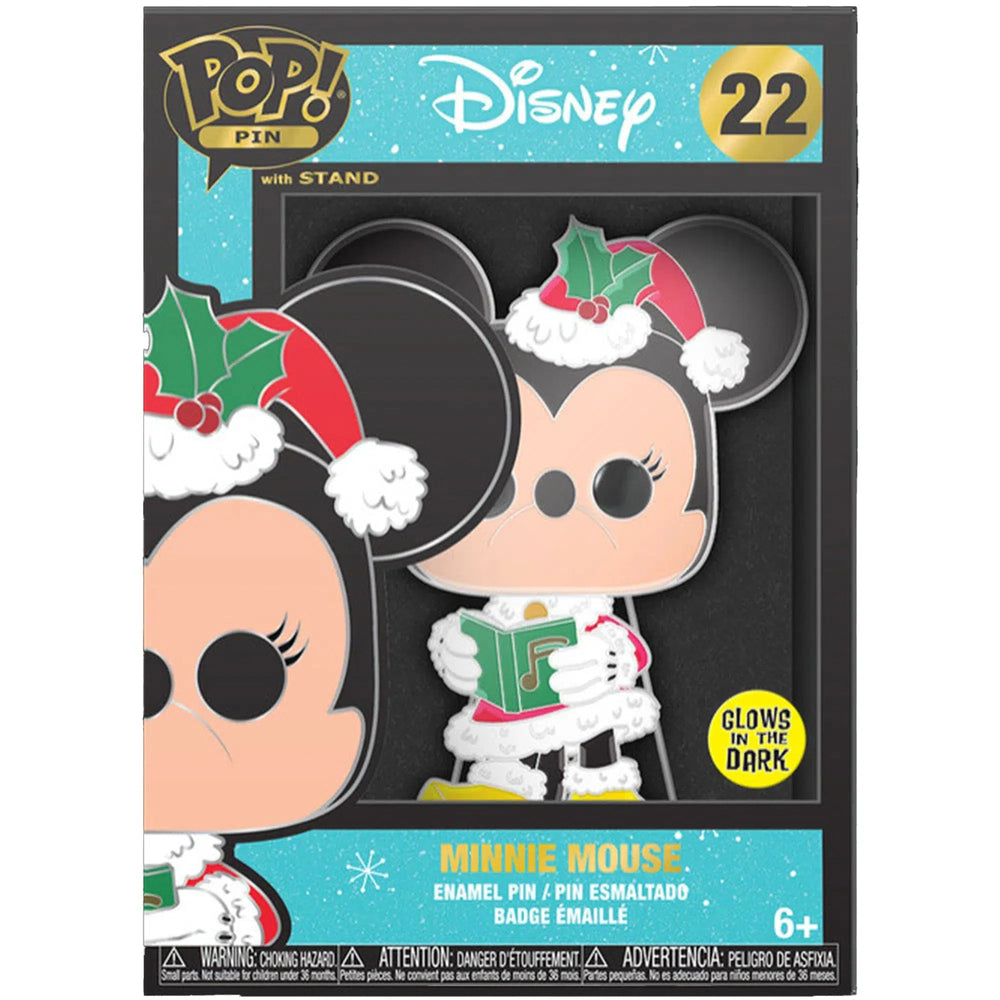 Disney - Christmas Minnie Mouse Pin Badge with Stand (Glows in the Dark, Enamel) - Funko - POP! Pin Series (22)