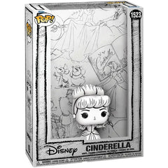Disney [Cinderalla] - Black & White Sketched Cinderalla Figure with Sketch Art Backdrop (4.4") - Funko - Pop! Cover Art Series (1523)