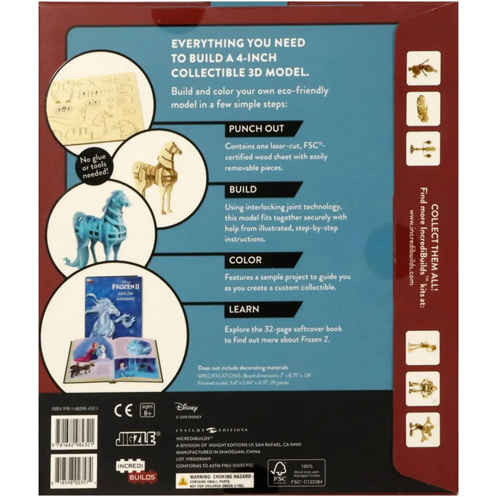 Disney [Frozen 2] - Water Nokk Book & 3D Wood Model Kit - Insight Editions - IncrediBuilds Series - (2019)