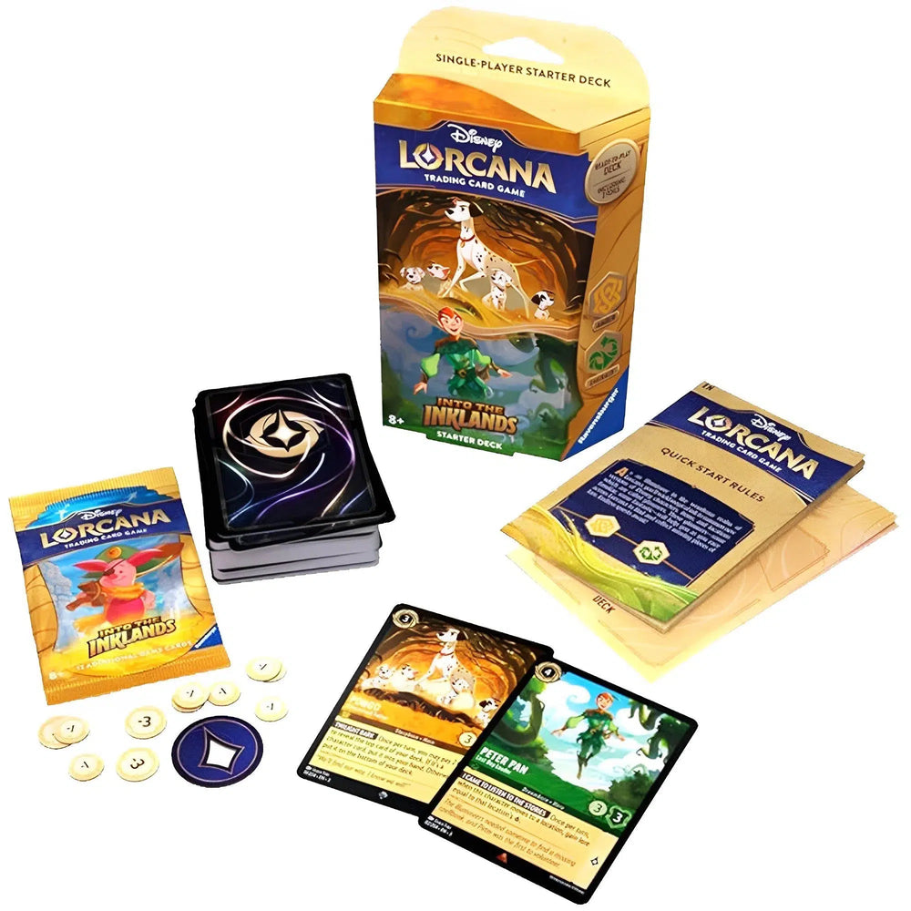 Disney Lorcana TCG [Into the Inklands] - Dogged and Dynamic Starter Deck (Amber & Emerald) - Ravensburger