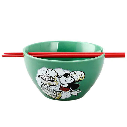 Disney - Mickey Mouse Ceramic Ramen Bowl with Chopsticks (20 oz.) - Bioworld