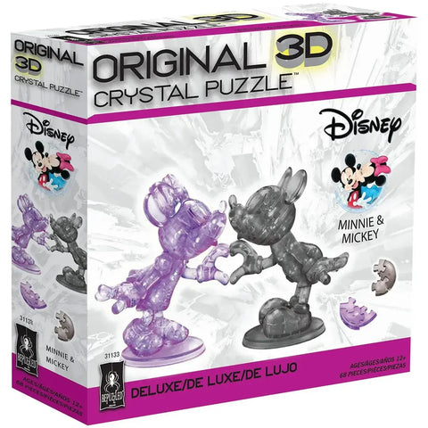 Disney - Minnie & Mickey Kissing 3D Crystal Puzzle (Translucent) - University Games - Bepuzzled Series