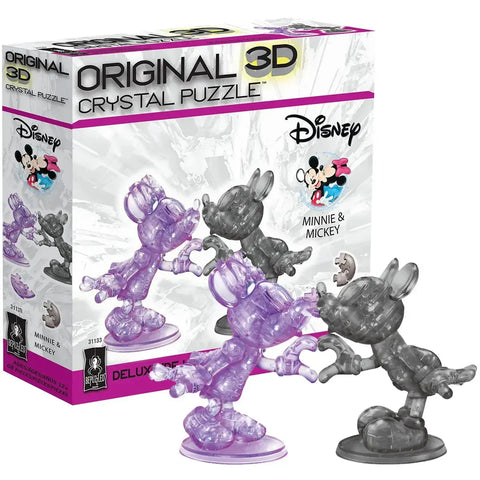 Disney - Minnie & Mickey Kissing Figures 3D Crystal Puzzle (Translucent) - University Games - Bepuzzled Series