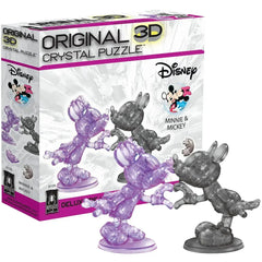 Disney - Minnie & Mickey Kissing Figures 3D Crystal Puzzle (Translucent) - University Games - Bepuzzled Series