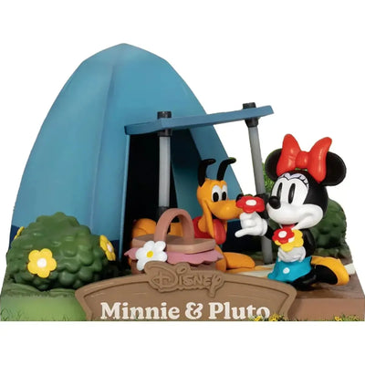 Disney - Minnie & Pluto Camping Diorama Statue Figure (6