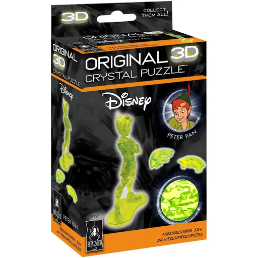 Disney [Peter Pan] - Green Peter Pan Figure 3D Crystal Puzzle (Translucent) - University Games - Bepuzzled Series
