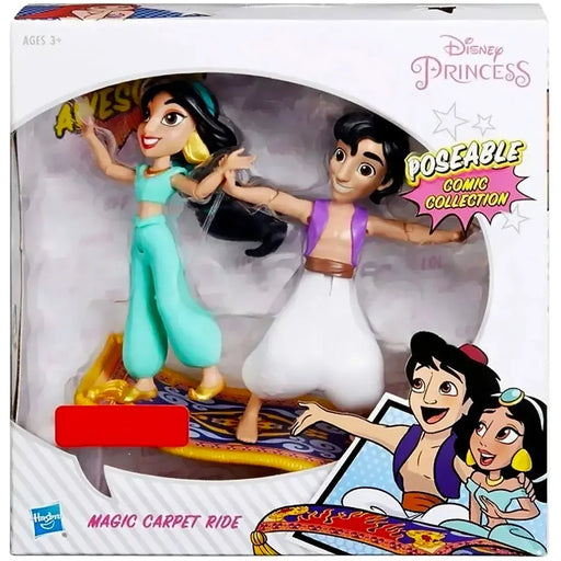 Disney Princess - Aladdin & Jasmine Magic Carpet Ride Figure Set (5") - Hasbro - Poseable Comic Collection Series, Target Exclusive