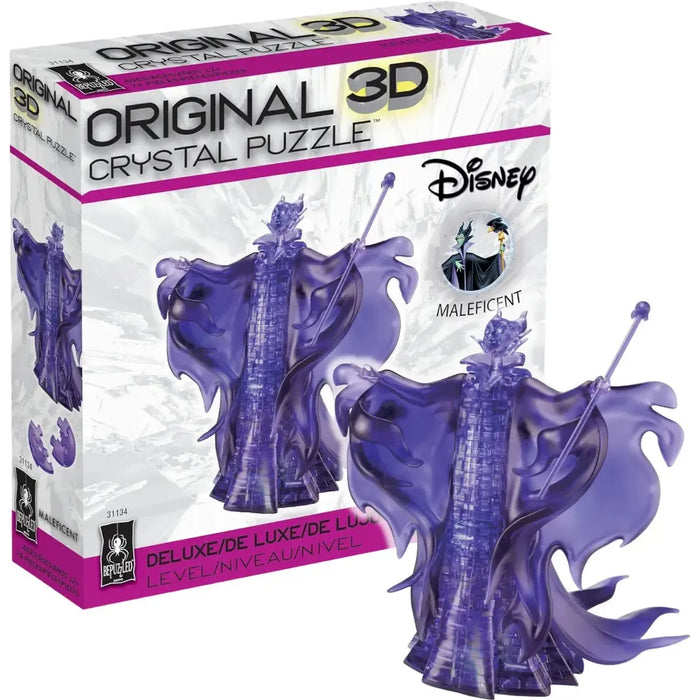 Disney [Sleeping Beauty] - Purple Maleficent Figure 3D Crystal Puzzle (Translucent) - University Games - Bepuzzled Series