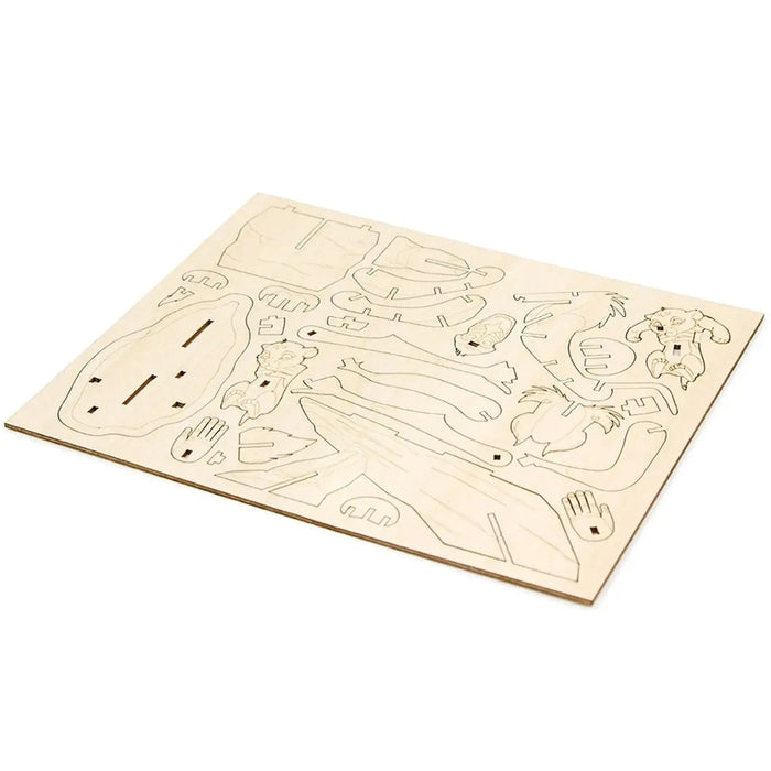 Disney The Lion King - Rafiki & Simba 3D Wood Model Kit - IncrediBuilds