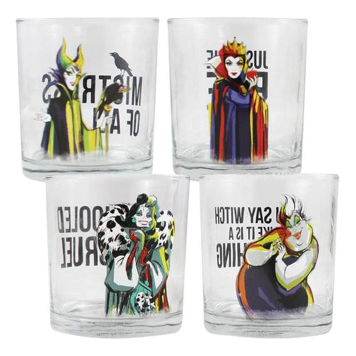 Disney - Villains Highball Drinking Glasses 4-Piece Set (10 oz.) - Bioworld