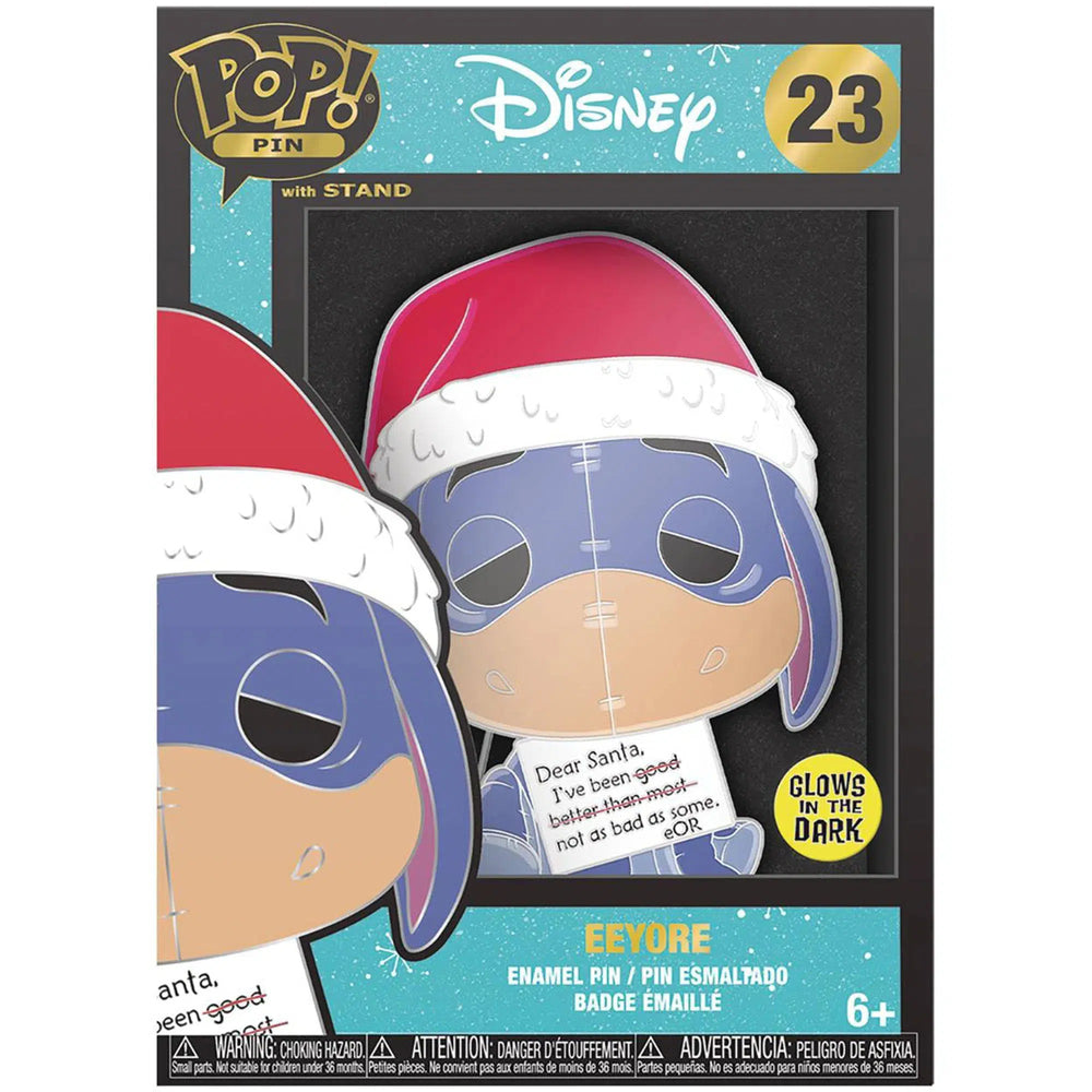 Disney: Winnie-The-Pooh - Christmas Eeyore Pin Badge with Stand (Glows in the Dark, Enamel) - Funko - POP! Pin Series (23)