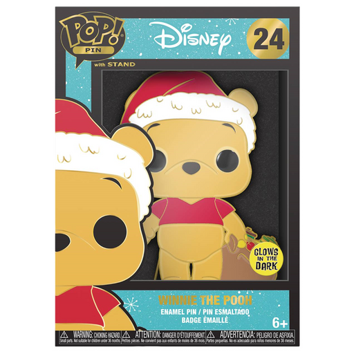 Disney [Winnie the Pooh] - Christmas Winnie the Pooh Pin Badge with Stand (Glows in the Dark, Enamel) - Funko - Pop! Pin Series (24)