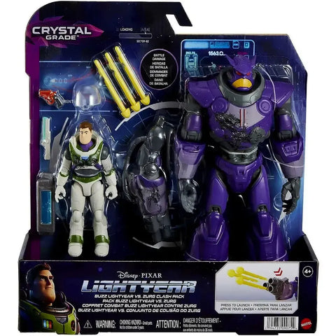Disney x Pixar [Lightyear] - Buzz Lightyear vs Zurg Action Figure Clash Pack - Mattel - Crystal Grade Series