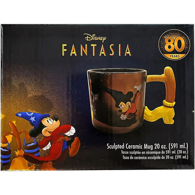 Disney's Fantasia - Sorcerer Mickey Mouse Broom Handle Sculpted Mug (Ceramic, 20 oz.) - Bioworld