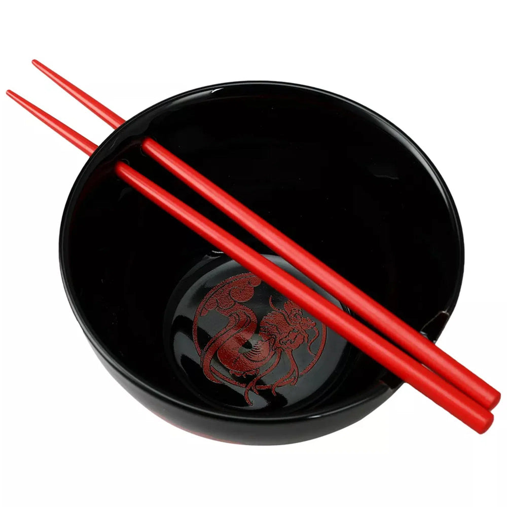 Disney's Mulan - Dragon Design Ramen Bowl with Chopsticks (Ceramic, 20 oz.) - Bioworld