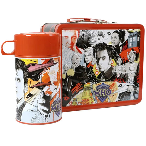 Doctor Who - 10th Doctor Retro Lunchbox & Beverage Container Set - Surreal Entertainment - Tin Titans Series, PREVIEWS Exclusive - (2024) - Image 1