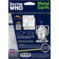 Doctor Who - Unpainted Cyberman Head Figure Model Kit (Steel, Moderate Difficulty) - Fascinations - Metal Earth Series