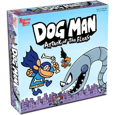 Dog Man: Attack of the Fleas - Cooperative Action/Adventure Board Game for Family, Adults, and Children (2-6 Players, Age 16+) - University Games