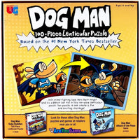 Dog Man & Li'l Petey Lenticular Jigsaw Puzzle (100 Pieces) - University Games- Image 3
