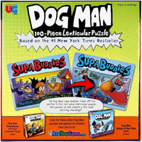Dog Man - Supa Buddies Lenticular Jigsaw Puzzle (100 Pieces) - University Games- Image 3
