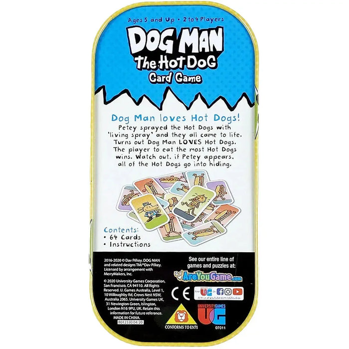 Dog Man: The Hot Dog Card Game - Competitive Cartoon Card Game for Family and Children (2-4 Players, Age 5+) - University Games