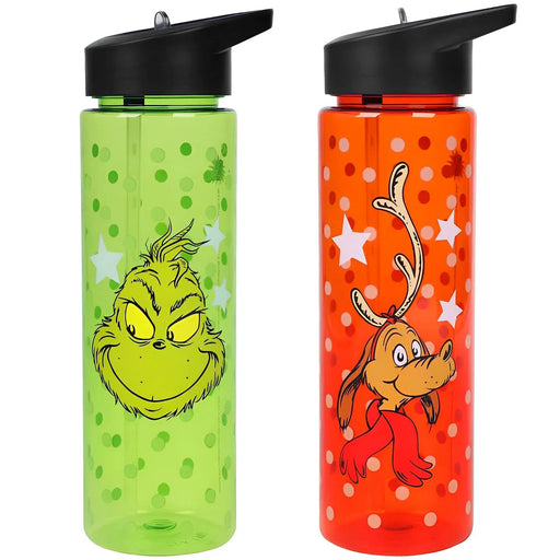 Dr. Seuss: The Grinch - Max & Grinch Water Bottle Set (24 oz.) - Bioworld