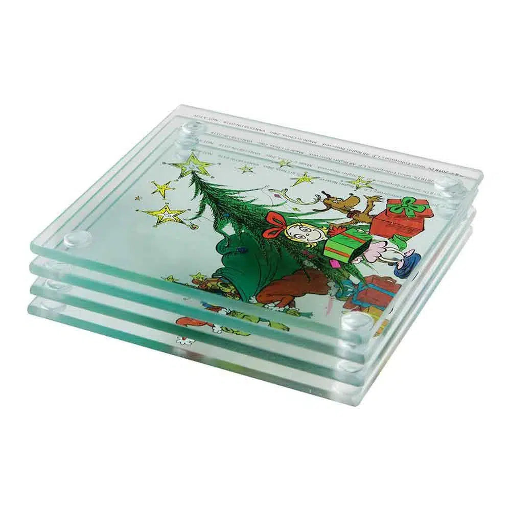 Dr. Seuss: The Grinch - Stacking Glass Coaster Set - Bioworld