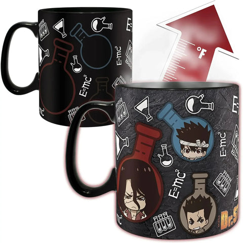 Dr. Stone - Chibi Characters & Chemistry Pattern Mug (Ceramic, 16 oz.) - ABYstyle - Image 2
